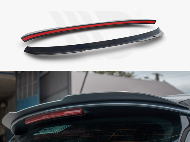 Maxton Design Gloss Black Spoiler Cap Seat Leon Mk 3.5 Cupra St (2017-)