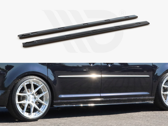 Maxton Design Gloss Black Side Skirts Diffusers Volkswagen Caddy Mk4 (2015-2020)