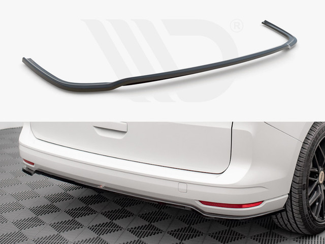 Maxton Design Gloss Black Central Rear Splitter VW Caddy Mk5 (2020-)