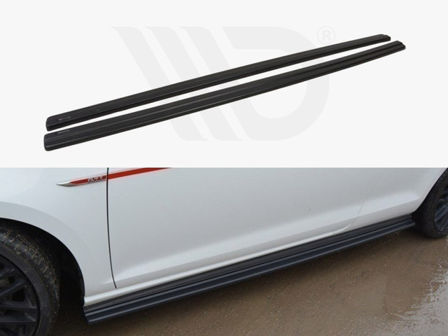 Maxton Design Gloss Black Side Skirts Diffusers VW Golf 7 and 7.5 GTI (2012-2016)