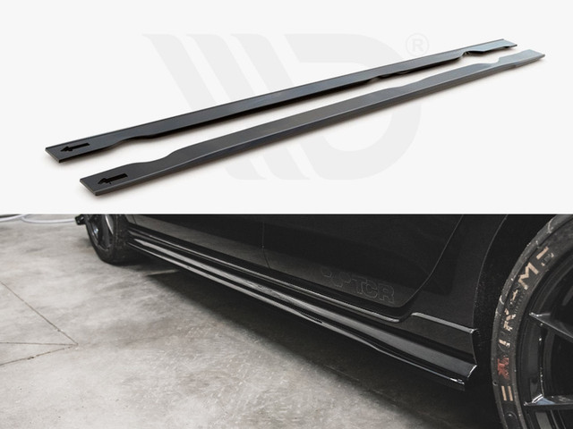 Maxton Design Gloss Black Side Skirts Splitters VW Golf Mk7.5 GTI Tcr (2019)