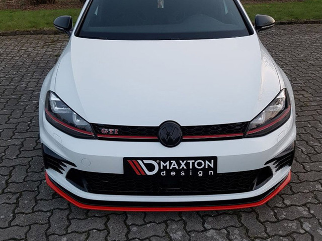 Maxton Design Gloss Black Front Splitter VW Golf Mk7 GTI Clubsport (2016-2017)