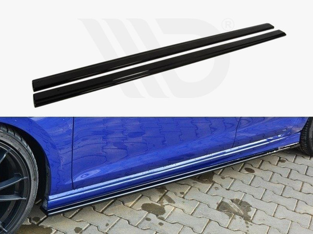Maxton Design Gloss Black Side Skirts Diffusers VW Golf Mk7 R Hatchback Estate (2013-2016)