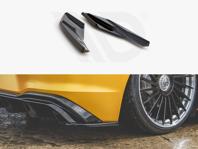 Maxton Design Gloss Black Rear Side Splitters VW Golf Mk8 (2020-)
