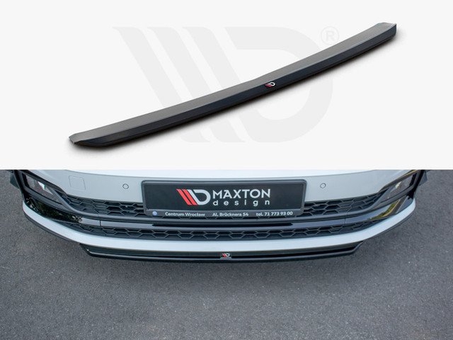 Maxton Design Gloss Black Front Splitter V.4 VW Polo Mk6 GTI (2017-2021)