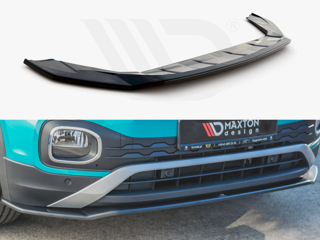 Maxton Design Gloss Black Front Splitter VW T Cross (2018-)