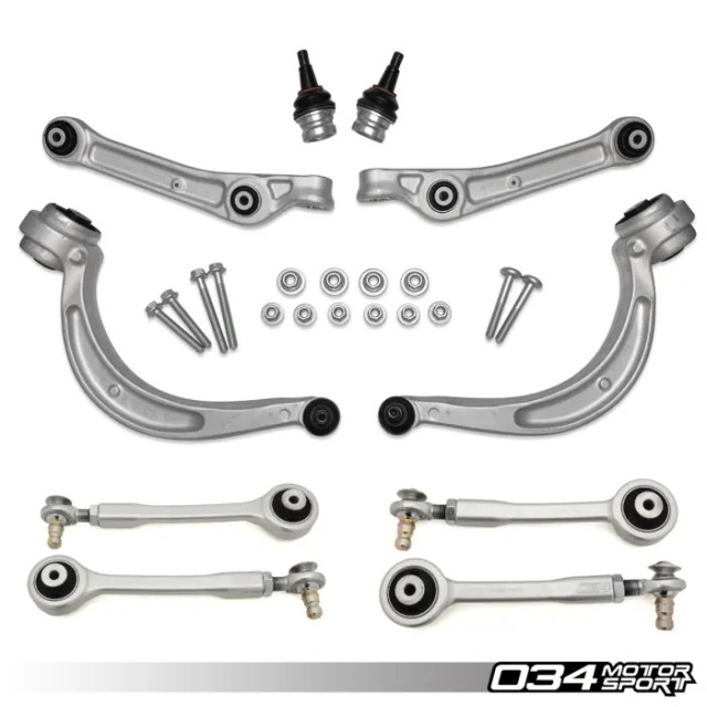 034Motorsport Density Line Track Spec Control Arm Kit Upper Adjustable - B9/B9.5 A4/S4/RS4, A5/S5/RS5