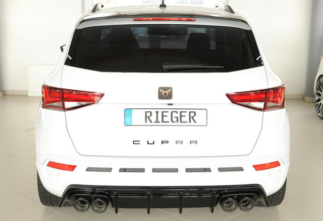 Rieger Rear Diffuser Gloss Black - Cupra Ateca 4Drive (5FP)