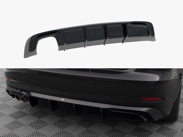 Maxton Design Rear Valance Audi A3 Sportback 8V Facelift (Version with double exhaust tip)