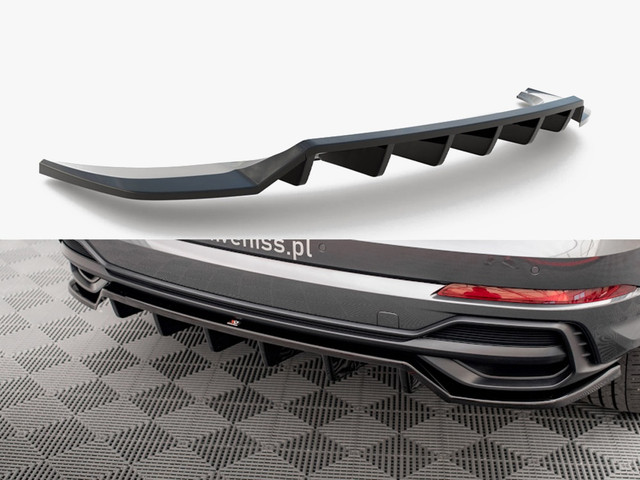 Maxton Design Rear Splitter (Vertical Bars) Audi Q3 S-Line SUV F3