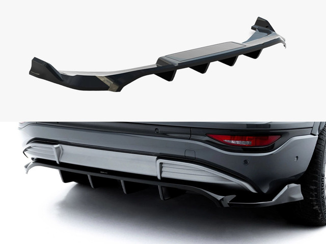 Maxton Design Rear Splitter (Vertical Bars) Audi Q6 e-tron S-Line / SQ6 e-tron SUV / Sportback Mk1