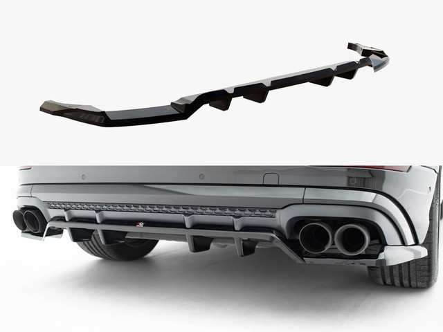 Maxton Design Rear Splitter (Vertical Bars) V.2 Audi SQ8 / Q8 S-Line Mk1 Facelift