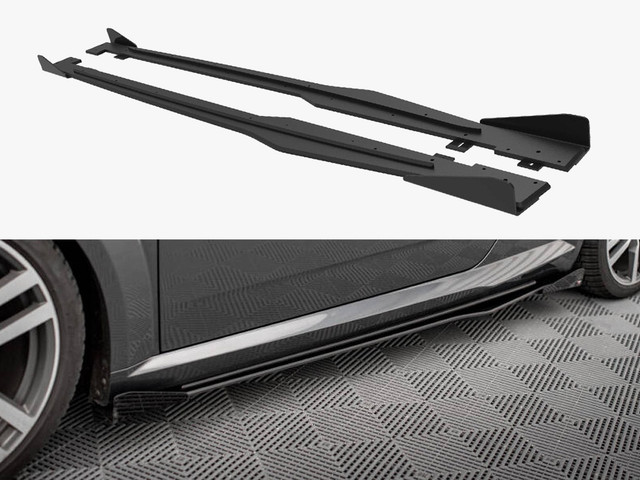 Maxton Design Street PRO Side Skirts Diffusers + Flaps Audi TT S / S-Line 8S