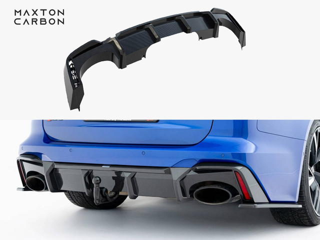 Maxton Design Prepreg Carbon Fiber Rear Diffuser Audi RS6 C8 / C8 Facelift (version with towbar)