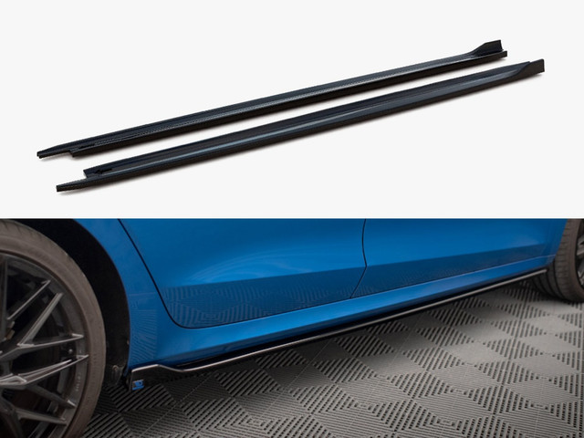 Maxton Design Side Skirts Diffusers V.1 Skoda Octavia Mk4 - Carbon Look