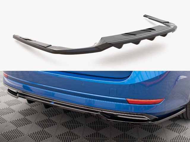 Maxton Design Rear Splitter (Vertical Bars) Skoda Octavia Sportline Mk4