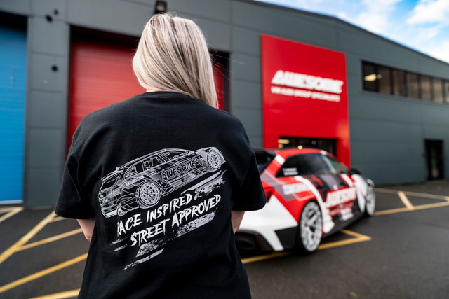Awesome 'Race Inspired, Street Approved' T-Shirt (Black)