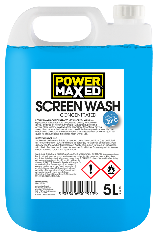 Power Maxed Screen Wash Concentrate
