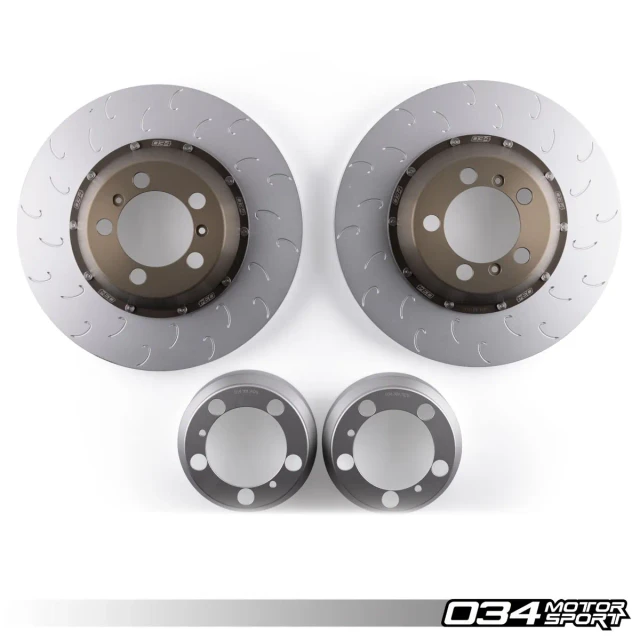 034 Motorsport 2-Piece Floating Rear Brake Rotor Upgrade for 991.1/991.2 Porsche 911 GT3