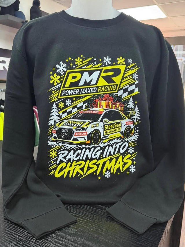 PMR 'Racing into Xmas Jumper' (Black)