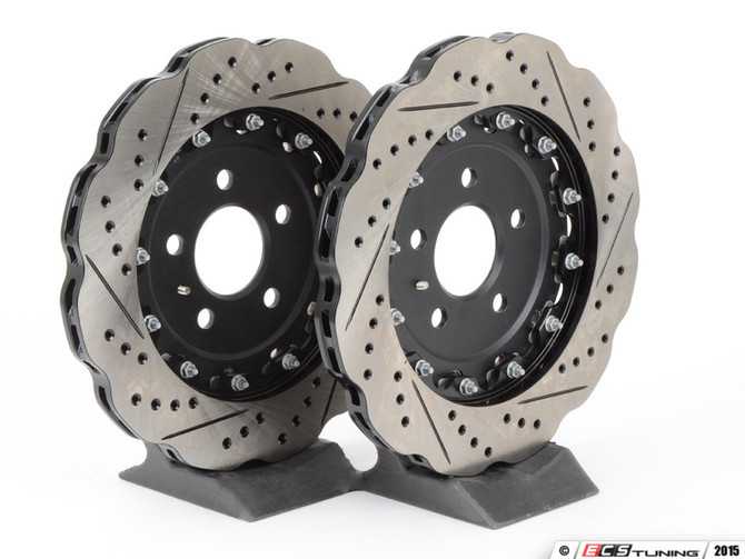 ECS 2-Piece 'Tru-Float' Wave Rear Brake Discs - Audi S4 3.0T (B8) (330x22mm)
