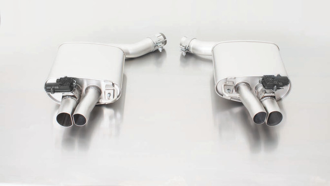 Remus Resonated Axle back System Left/Right with Integrated valves using the OE valve control system with Uses OE Tailpipes - RS7 4G 2013-