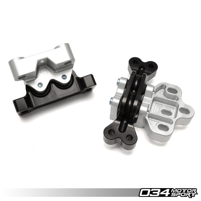 034Motorsport TrackSport Engine/Transmission Mount Pair Billet Aluminum, 8J/8P Audi A3/TT 3.2L & MkV R32