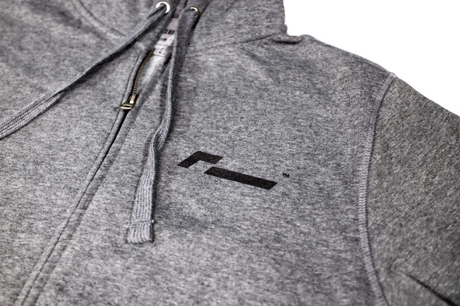 RacingLine Grey Zip-Up Hoodie