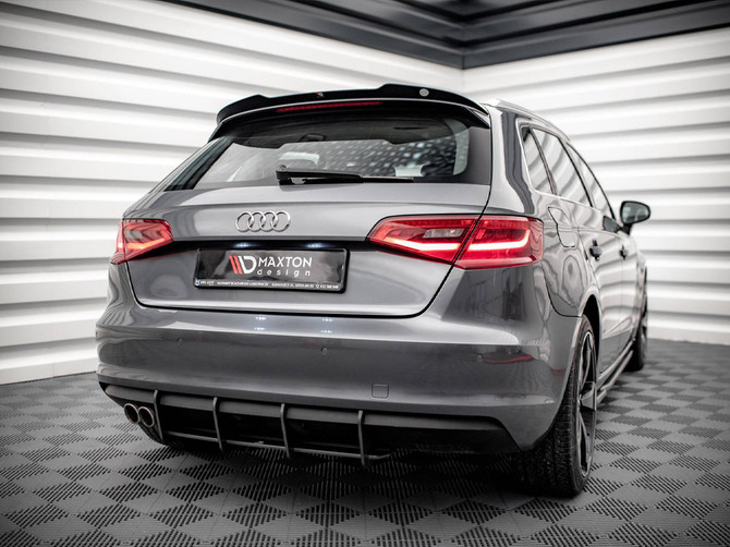 Maxton Design Gloss Black Spoiler Cap Audi A3 Sportback 8V (2013-2016)