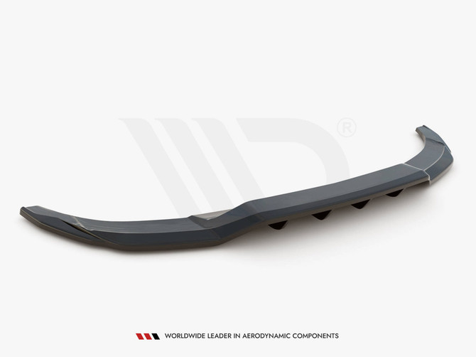 Maxton Design Gloss Black Central Rear Splitter (Vertical Bars) Audi A3 S-Line Sportback 8Y (2020-)
