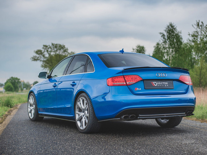 Maxton Design Gloss Black Side Skirts Diffusers Audi S4 / A4 / A4 S-Line B8 / B8 Facelift (2008-2015)