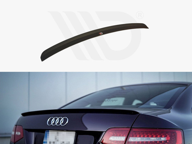 Maxton Design Gloss Black Spoler Cap Audi A6 S-Line C6 Fl Sedan (2008-2011)
