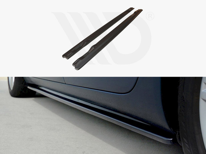 Maxton Design Gloss Black Side Skirt Diffusers Audi A6 S-Line C6/ C6 Fl (2004-2011)