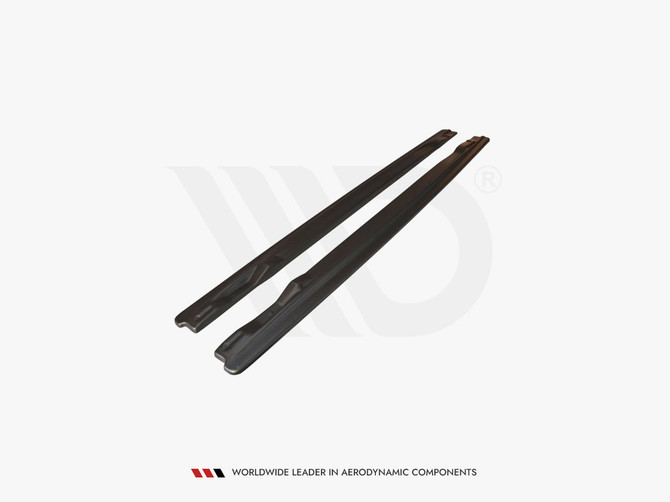 Maxton Design Gloss Black Side Skirt Diffusers Audi A6 S-Line C6/ C6 Fl (2004-2011)