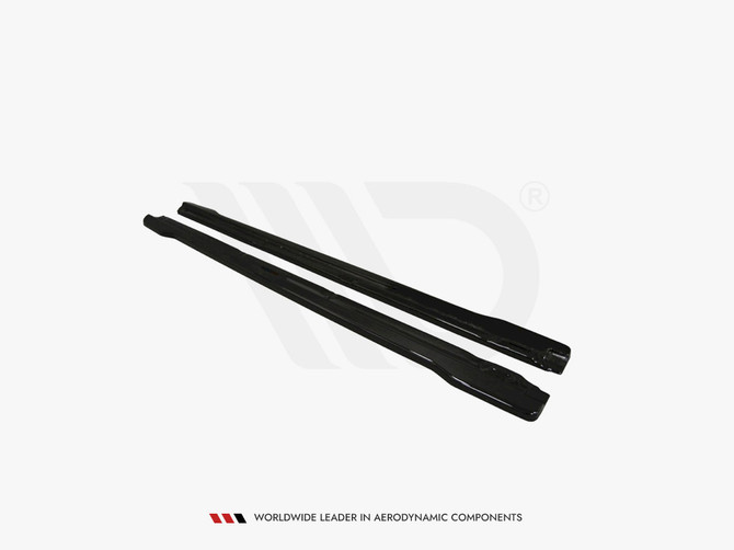 Maxton Design Gloss Black Side Skirts Splitters Audi Q2 Mk1 Sport 2016 - Onwards