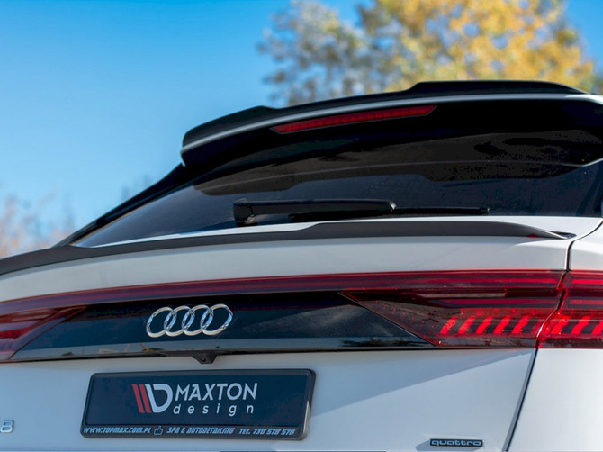 Maxton Design Gloss Black Lower Spoiler Extension V.2 Audi Q8 S-Line (2018-)