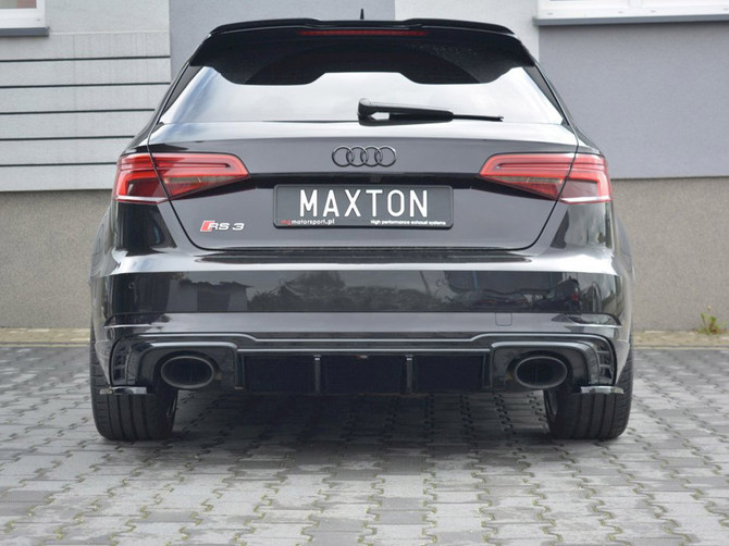 Maxton Design Gloss Black Rear Valance Audi RS3 8V Fl Sportback (2017-20)
