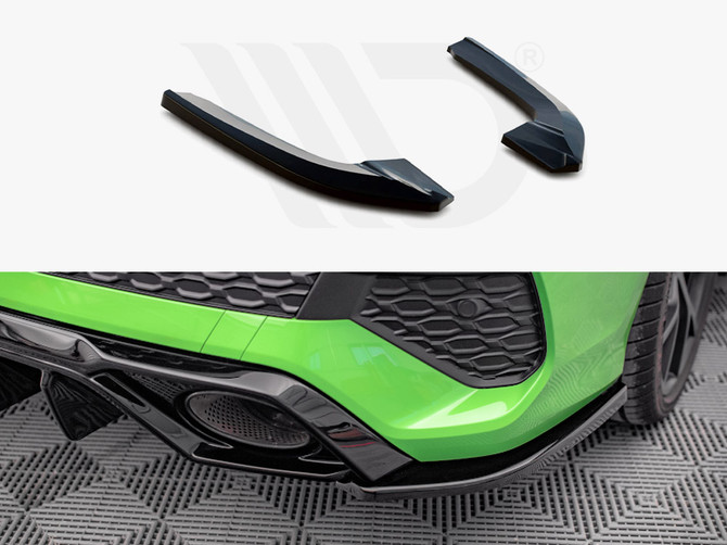Maxton Design Gloss Black Rear Side Splitters Audi RS3 Sedan 8Y (2020-)