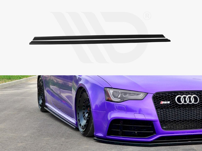 Maxton Design Gloss Black Side Skirts Diffusers Audi Rs5 8T / 8T Fl