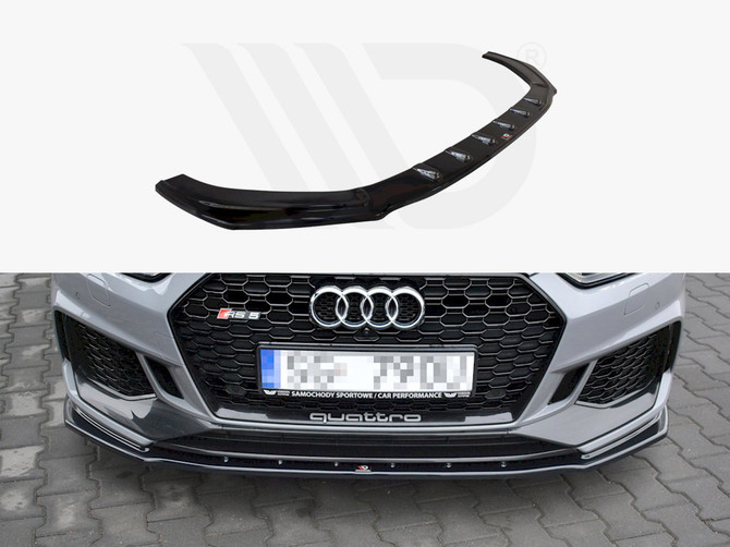 Maxton Design Gloss Black Front Splitter V.1 Audi Rs5 F5 Coupe / Sportback (2017-Up)