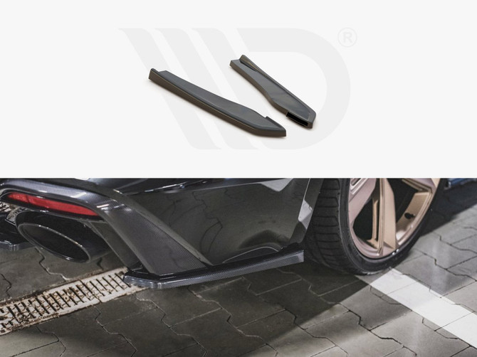 Maxton Design Gloss Black Rear Side Splitters Audi Rs5 F5 Facelift (2020-)