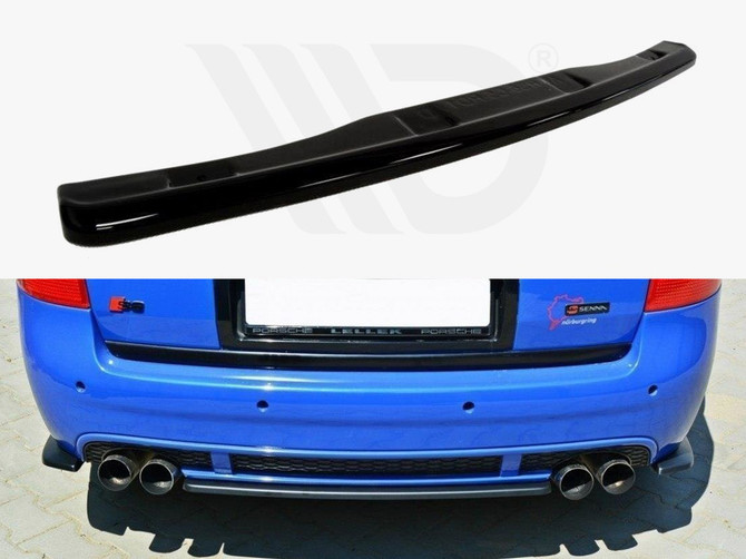 Maxton Design Gloss Black Central Rear Splitter Audi Rs6 C5 Avant