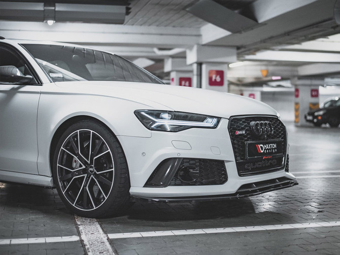 Maxton Design Gloss Black Front Splitter V4 Audi Rs6 C7 (2013-2017)