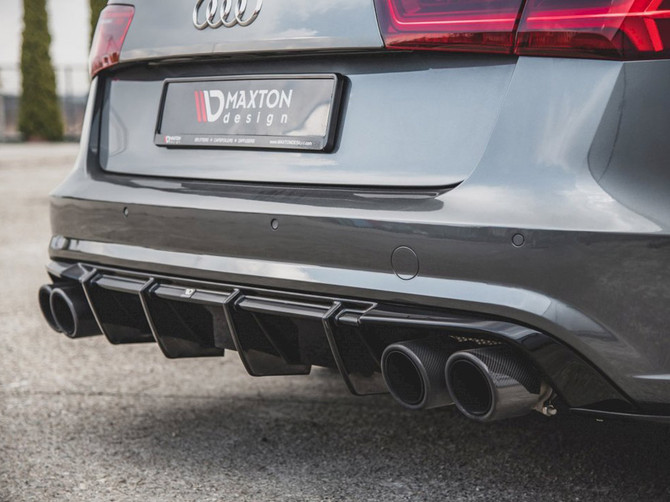 Maxton Design Gloss Black Rear Valance Audi S6/ A6 S-Line C7 Facelift