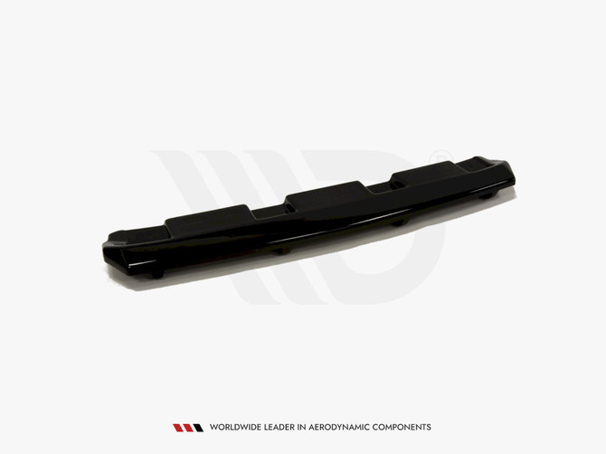 Maxton Design Gloss Black Central Rear Splitter (Vertical Bars) Audi S8 D3 (2006-2010)