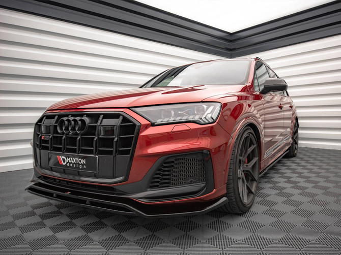 Maxton Design Gloss Black Side Skirts Diffusers Audi Sq7 /Q7 S-Line Mk2 (4M) Facelift (2019-)