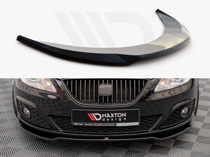 Maxton Design Gloss Black Front Splitter V.2 Seat Exeo (2008-2013)
