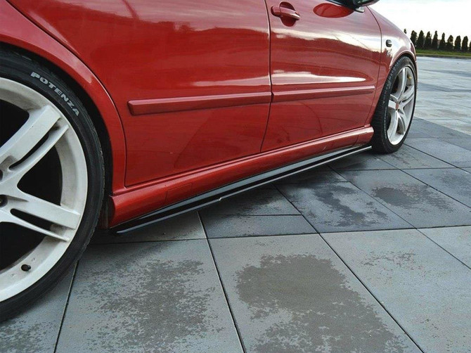 Maxton Design Gloss Black Side Skirts Diffusers Seat Leon Mk1 Cupra (2002-2005)