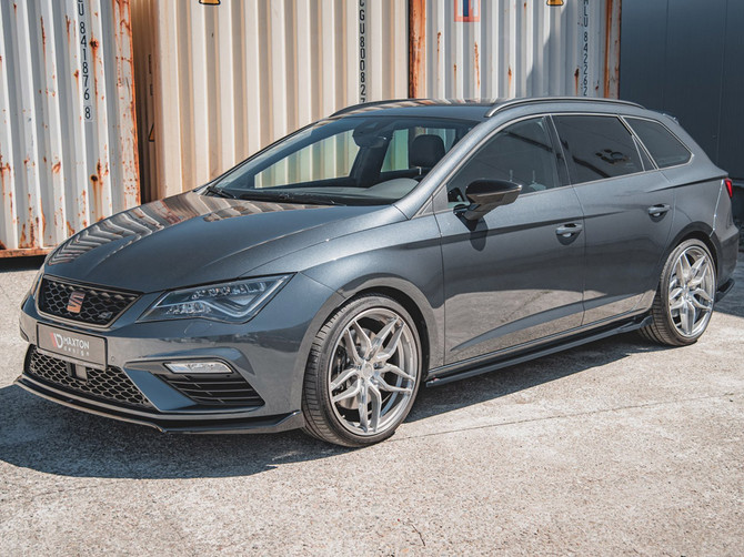 Maxton Design Gloss Black Side Skirts Splitters V4 Seat Leon Cupra/ Fr Mk3 Facelift (2017-2019)
