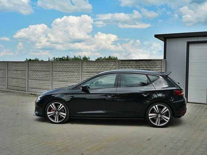 Maxton Design Gloss Black Side Skirts Diffusers Seat Leon Iii Cupra / Fr